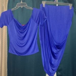 Royal Blue summer skirt set
